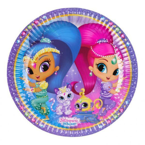 Picture of SHIMMER & SHINE PAPER PLATES 23CM - 8PK